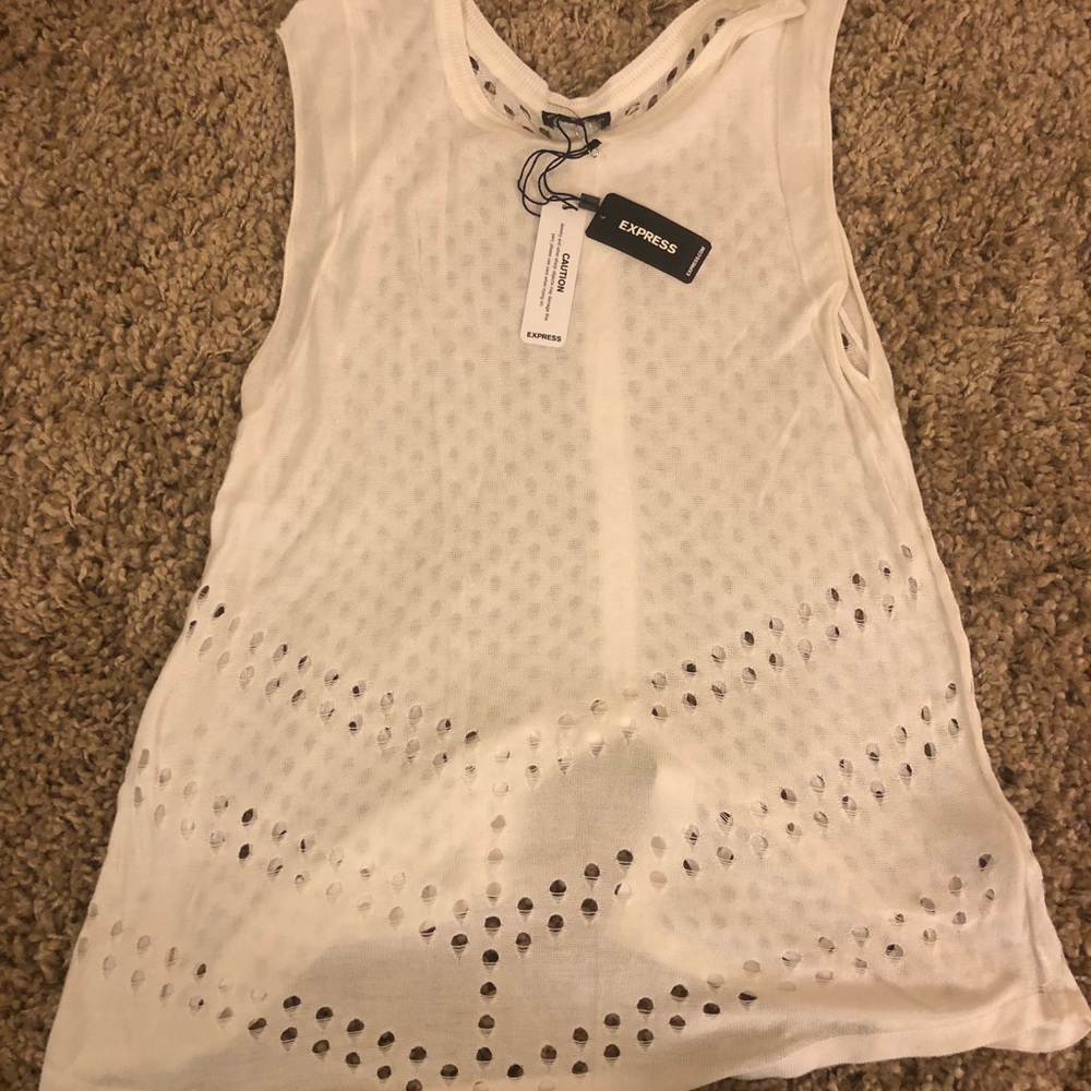 Express tank top white